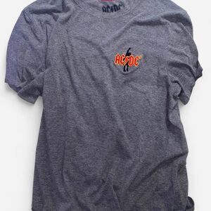 AC/DC Band Logo Heather Grey Short Sleeve T-Shirt